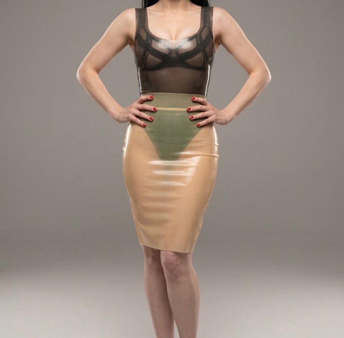 Ladies Latex Bridget Skirt